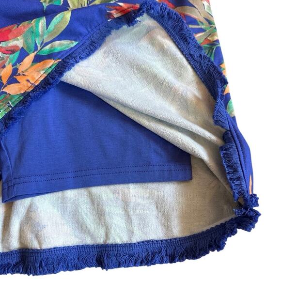 Women’s Belle Beach by Kim Gravel French Terry Blushing Beauty Fringe Skort XS - Picture 3 of 8